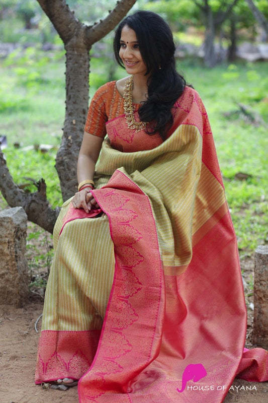Beautiful Art Silk Jacquard Border Saree