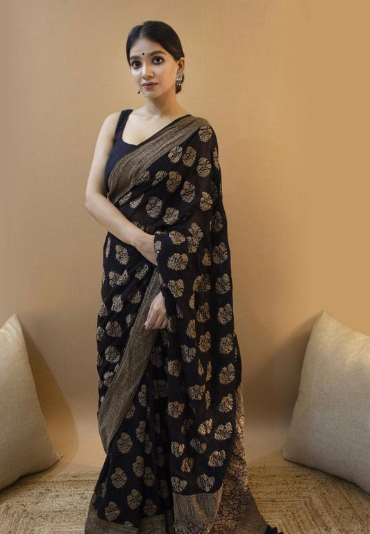 Beautiful Rich Pallu & Jacquard Work On All Over - Bridal Sarees