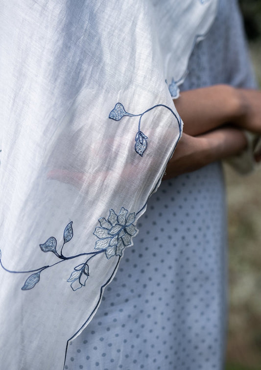 Azure Embroidered Printed Kurta Set