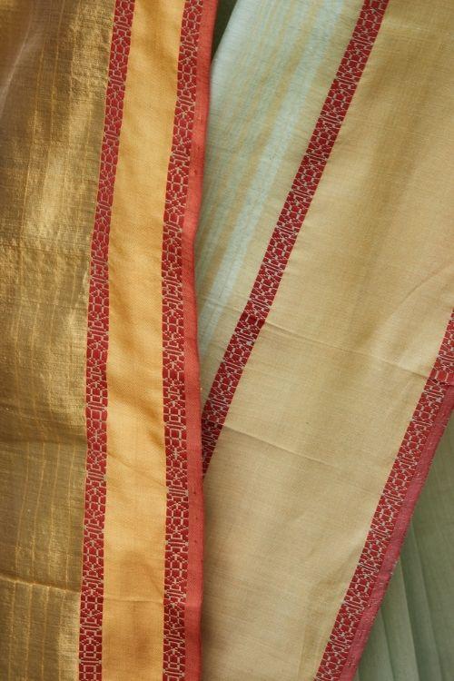 Mint Green Silk by Cotton Sari