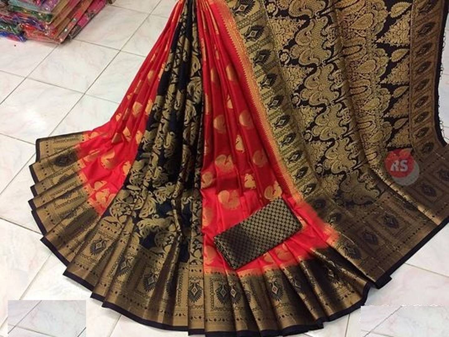 Designer Art Silk Banarasi Saree With Blouse Piece