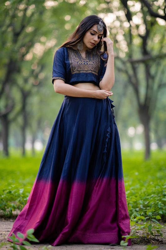 Gul Bano Embroidered Lehenga (Set of 2)