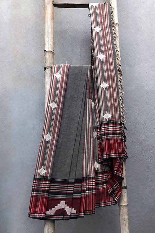 Charvi' Handwoven Extra Weft Cotton Saree