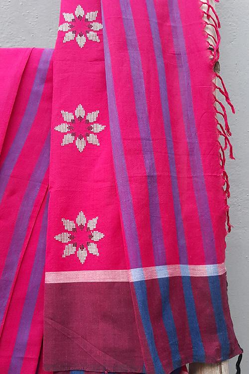 Bhavna 01 D' Handwoven Extra Weft Cotton Saree