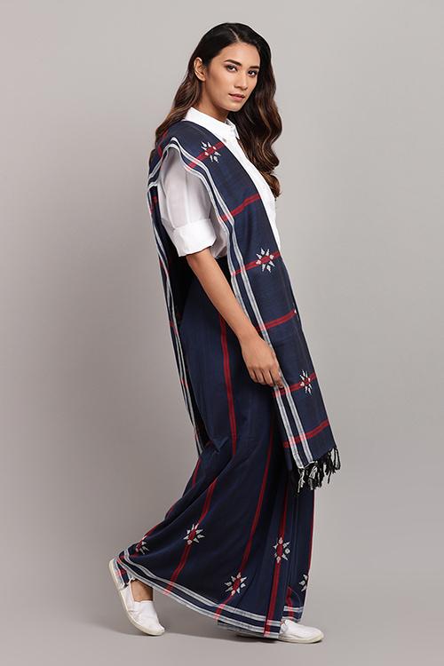 Bhamini' Handwoven Extra Weft Cotton Saree