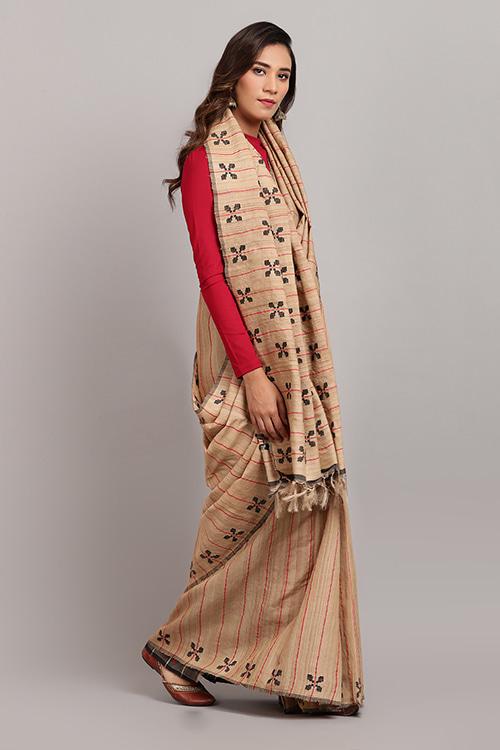 Chandrani' Handwoven Extra Weft Silk Saree