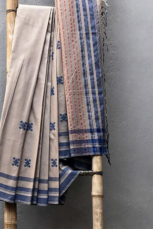Soha' Handwoven Extra Weft Cotton Saree