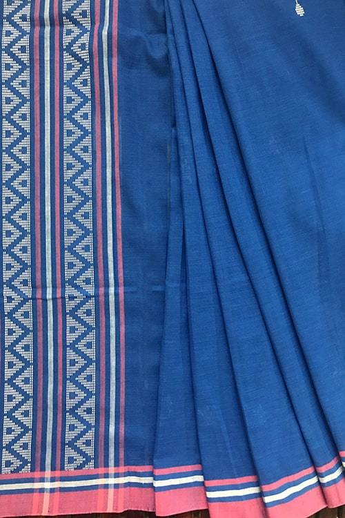 Lavanya' Handwoven Extra Weft Cotton Saree-13