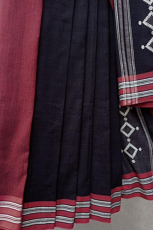 Akshita' Handwoven Extra Weft Cotton Saree-43
