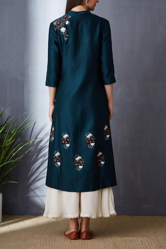 Gorgeous Deep Teal A-line Tunic Set ( BGH-11A )