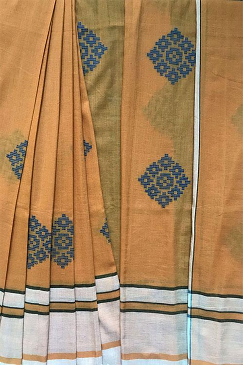 Damiyanti' Handwoven Baavanbuti Cotton Saree-4