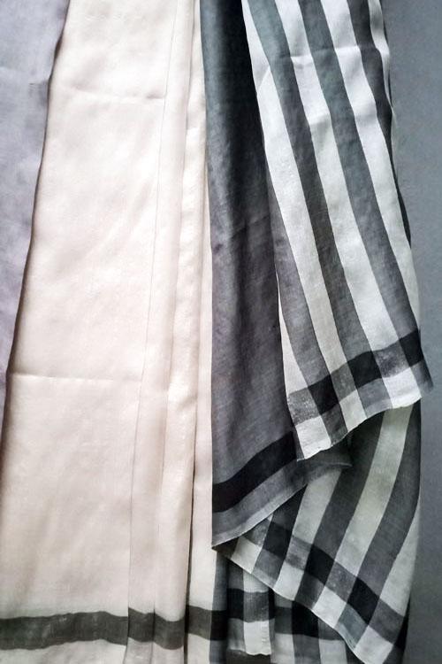 Aneri' Handwoven Color-Block Silk Saree-1