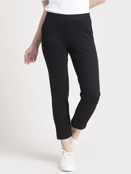 4 Way Stretch Cropped LivIn Pants - Black