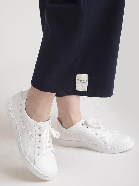 4 Way Stretch LivIn Culottes - Navy Blue