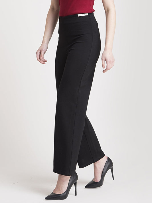 4 Way Stretch Wideleg LivIn Pants - Black