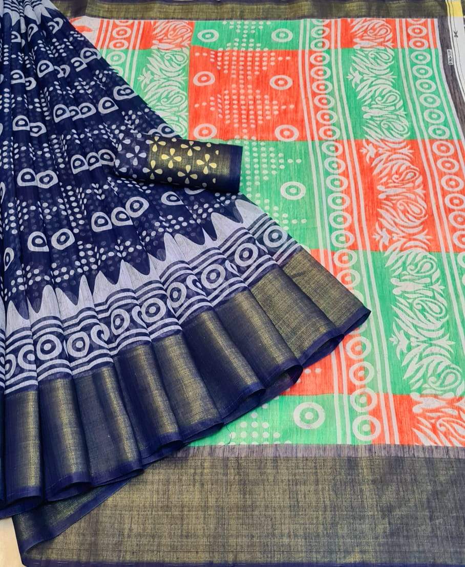 Valiba Fashionable Cotton Printed Sarees