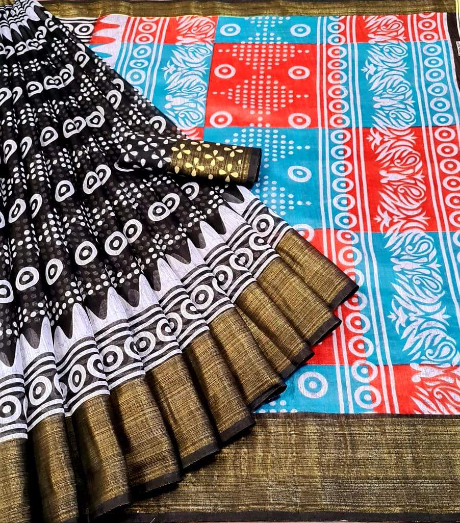 Valiba Fashionable Cotton Printed Sarees