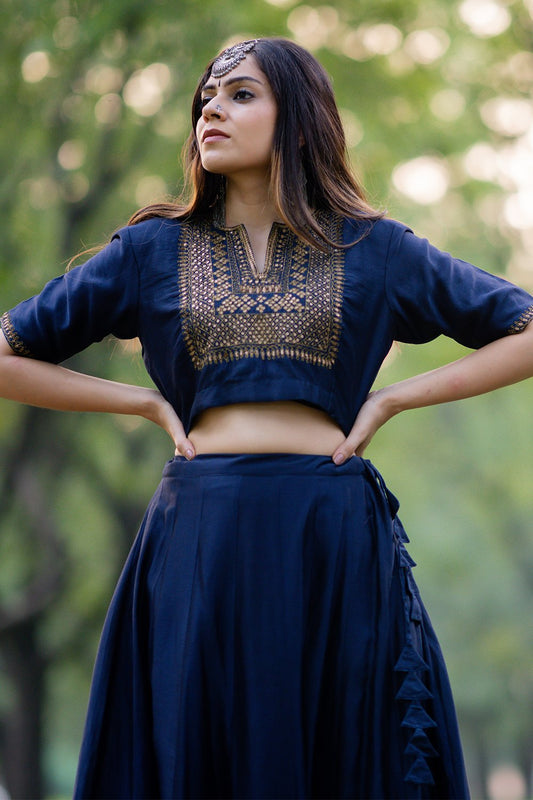 Gul Bano Embroidered Lehenga Set with Dupatta (Set of 3)