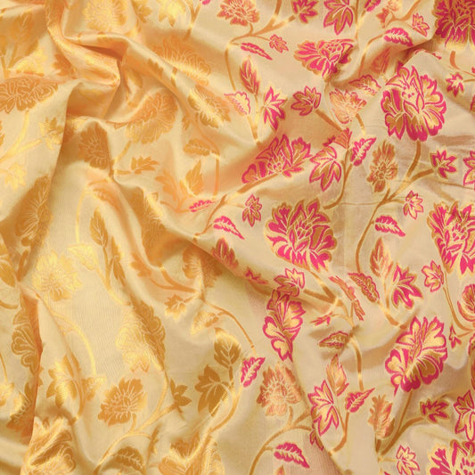 Present Beautiful Yellow Rich Pallu & Jacquard Work Saree