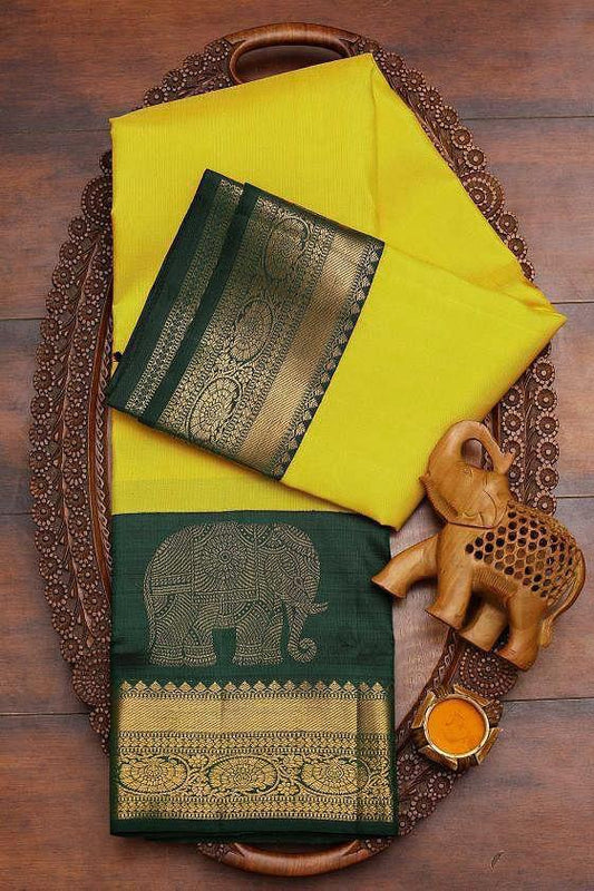 Valiba Lemon Green Extra Ordnary Jacquard Saree Designer Blouse