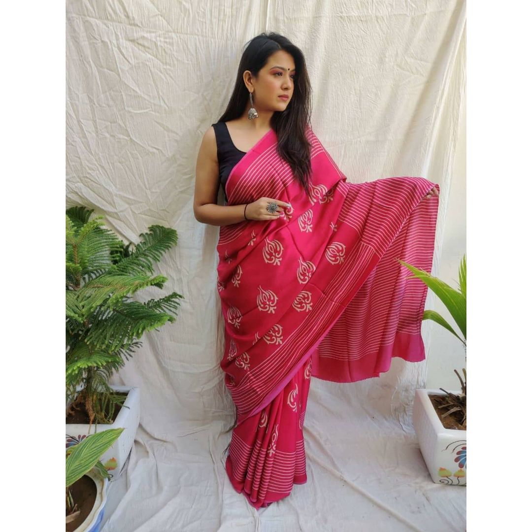 Valiba Letest Designe Cotton Printed Sarees