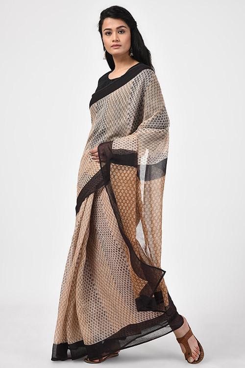 Bagru Print Kota Dori Saree-4