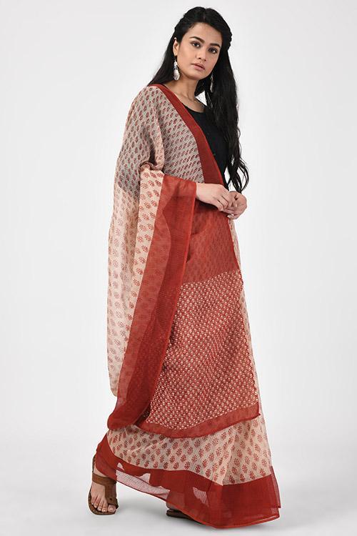 Bagru Print Kota Dori Saree-6