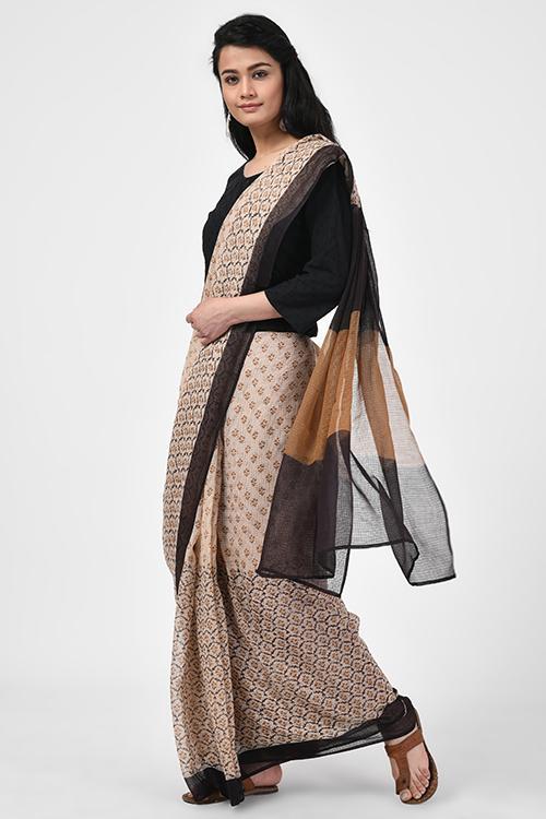 Bagru Print Kota Dori Saree-7