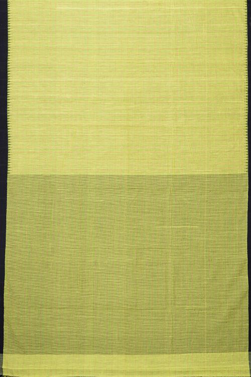 Chitrika Body Check Kuppadam Handspun Handloom saree Green