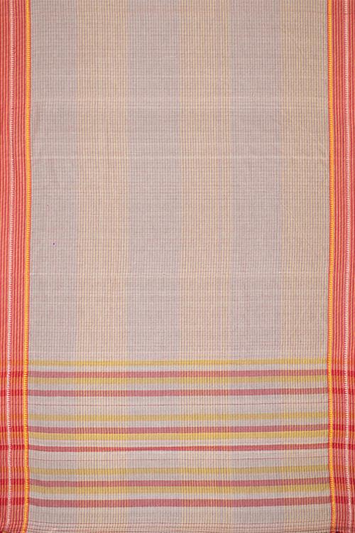 Chitrika Checks Checker Dobby Cotton Handloom Saree White