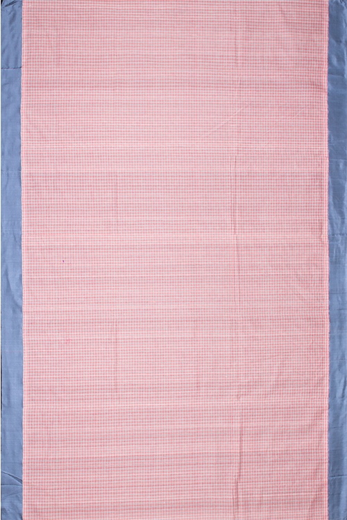 Chitrika Kuppadam 5/5 checks Cotton Handloom Saree Pink