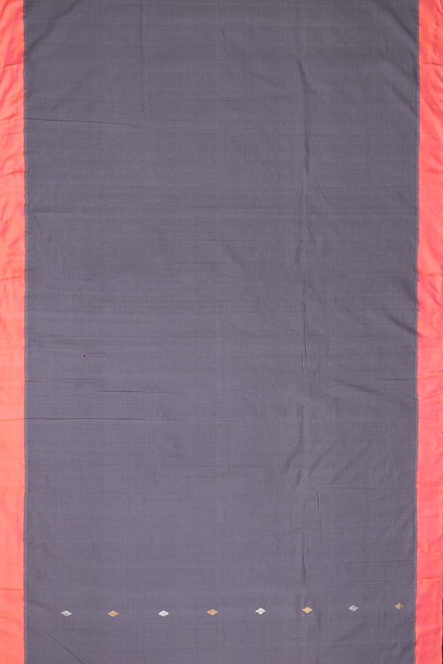 Chitrika Kuppadam Square Dot Buta Cotton Handloom Saree Grey