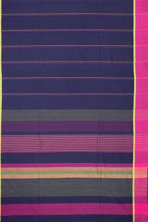 Chitrika Ballakammi Piano Cotton And Handspun Handloom Saree Blue