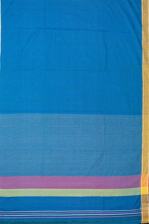 Chitrika Triangle Row Dobby Cotton Handloom Saree Blue