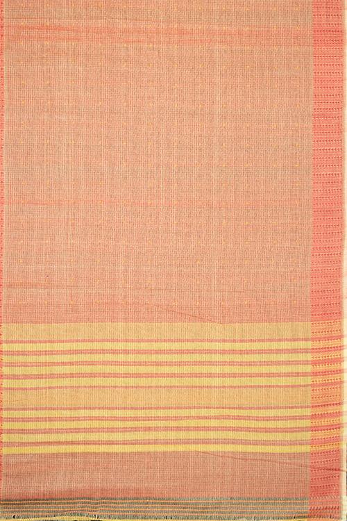 Chitrika Tribal Buta Cotton Handloom Saree Yellow, Maroon