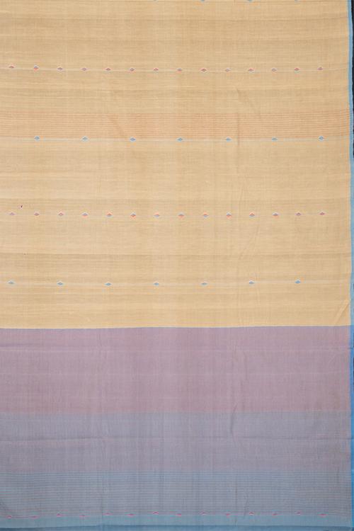 Chitrika Jamdani Dazzle Cotton And Handspun Handloom Saree Cream