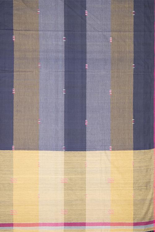 Chitrika Jamdani Radio Cotton And Handspun Handloom Saree Grey, Green