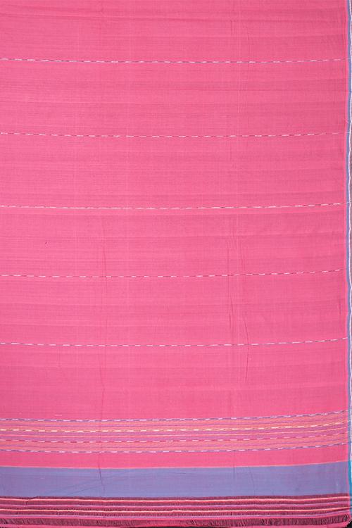 Chitrika Hank Art Plain Cotton Handloom Saree Peach