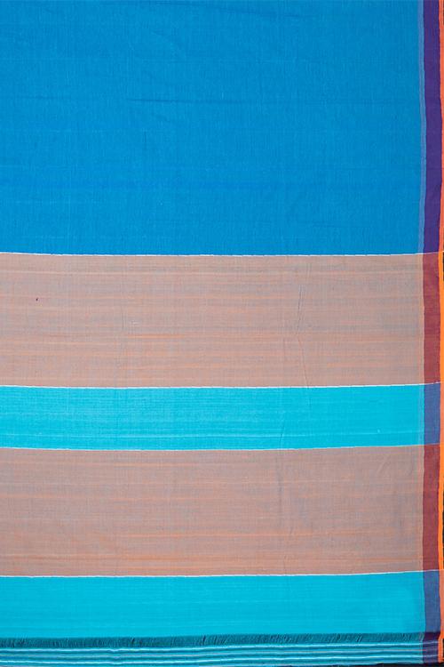 Chitrika OP-5 Plain Cotton Handloom Saree Blue