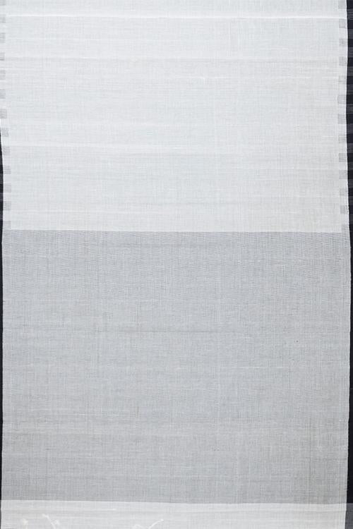 Chitrika Uneven duvvena Kuppadam Handspun Handloom saree White