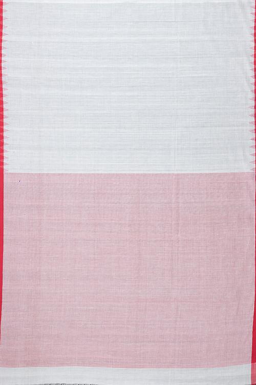 Chitrika Zigzag kuppadam Handspun Handloom Saree White