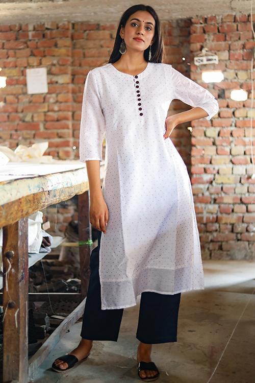 Kedar : Handblock Printed Chanderi Silk Kurti