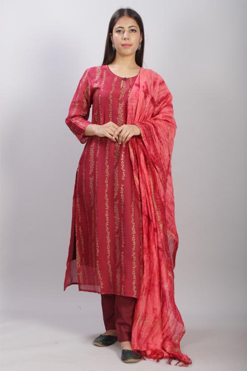 Bahar: Handblock Printed Chanderi Silk Kurti