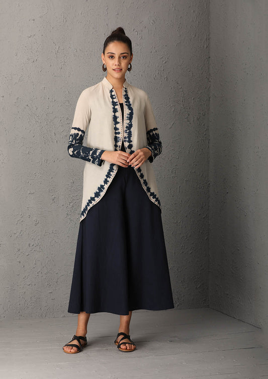 Ivory &Indigo shibori jacket (IDN-23)
