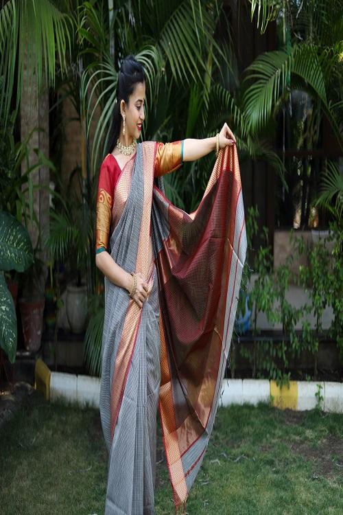 Maheshwari Cotton- Silk Saree -10
