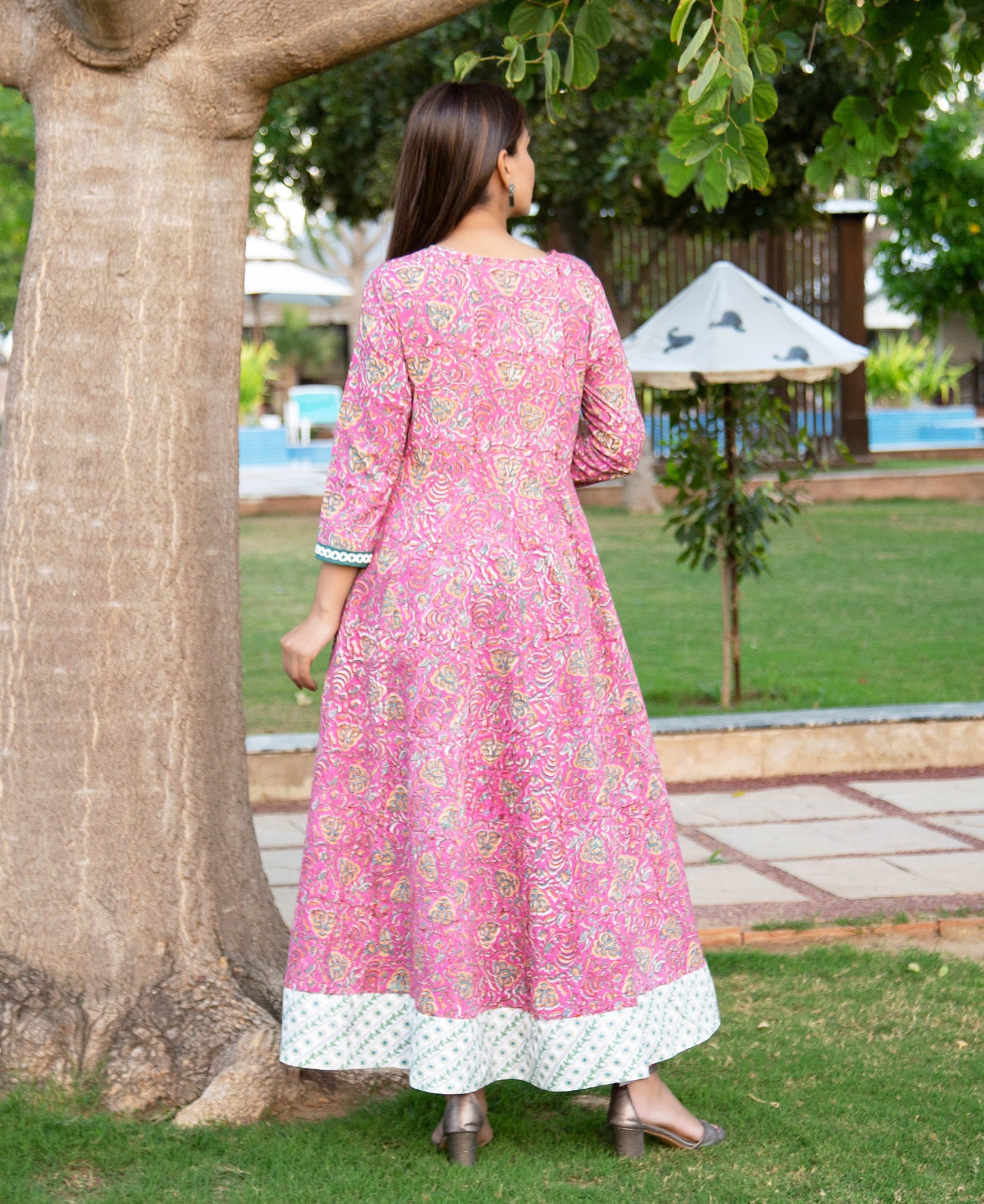 Mulberry Hand Block Printed Dress