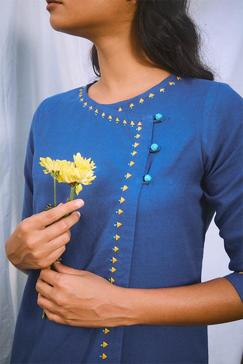 Ethnic Grace' Angarkha Suf Embroidered Kurti