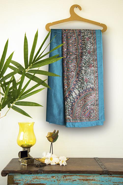 Moya Raas Hand-painted Pure Silk Saree