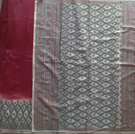Moya Upwan' Hand-painted On Pure Silk Saree