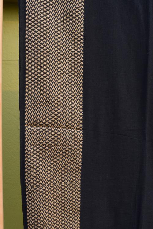 Handloom Traditional Shantipuri Soft Beige-Grey Cotton Saree